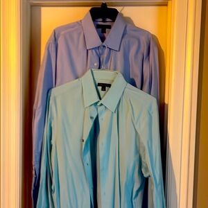 Banana Republic Men's Blue and Light Blue Shirts